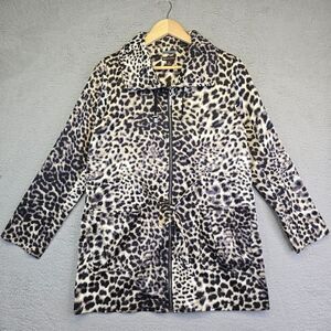 Dana Bushman Animal Print Jacket Womens M Leopard Cheetah Mob Wife‎ Rebellious